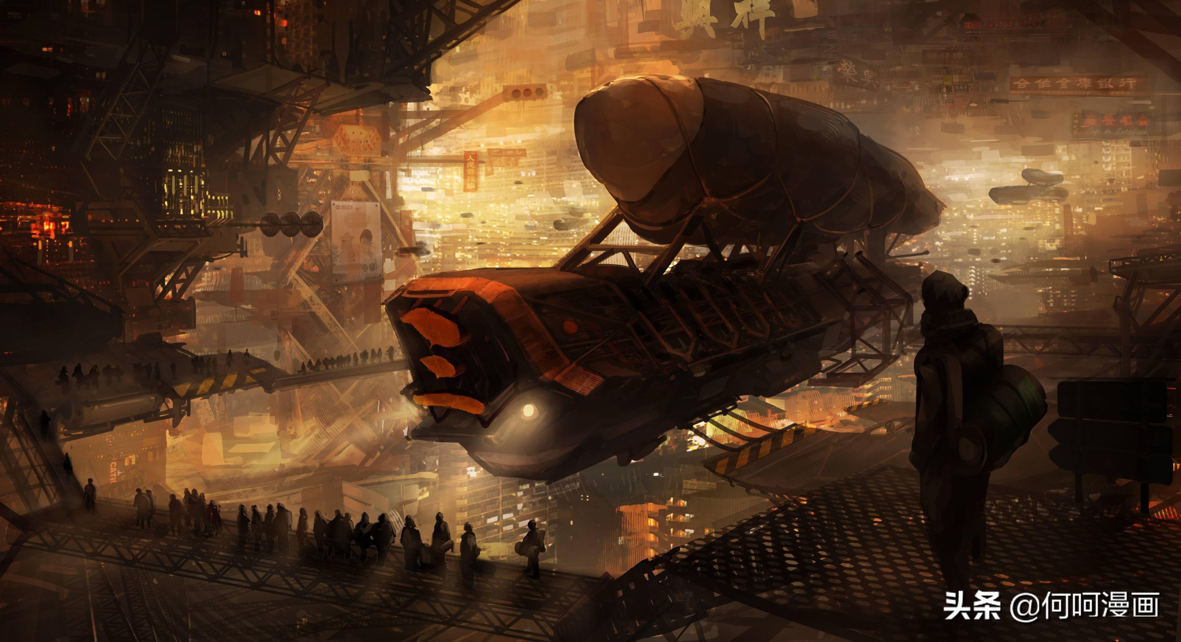 欣赏一组画面震撼想象力丰富的科幻场景插画作品