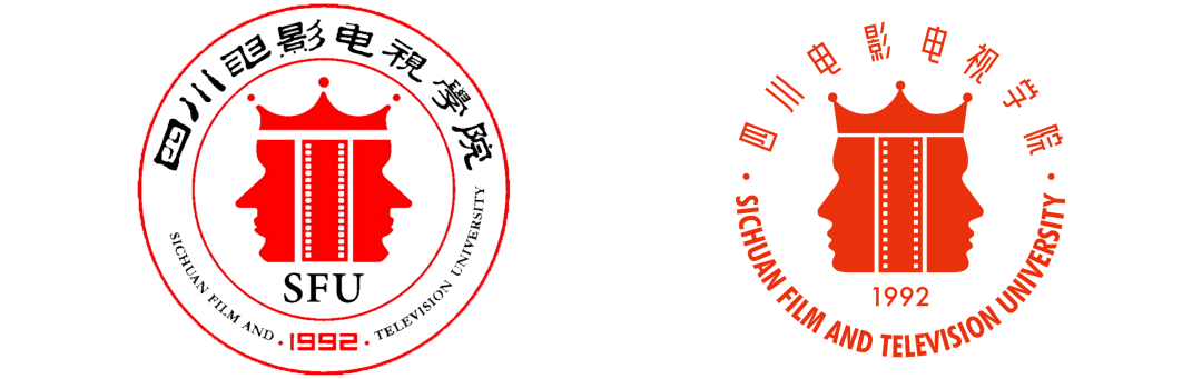 四川电影电视学院校徽全新升级 (左图为原校徽,右图为新校徽) 在谈及