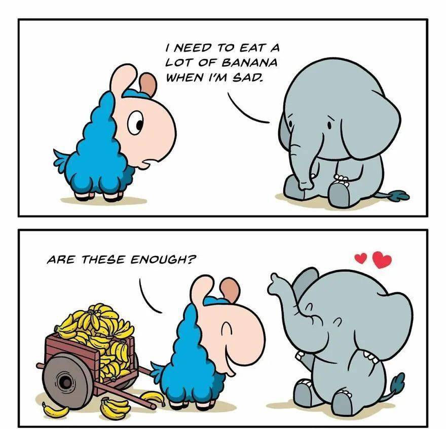 20张英文治愈系漫画当我们拥有彼此我们就拥有了一切