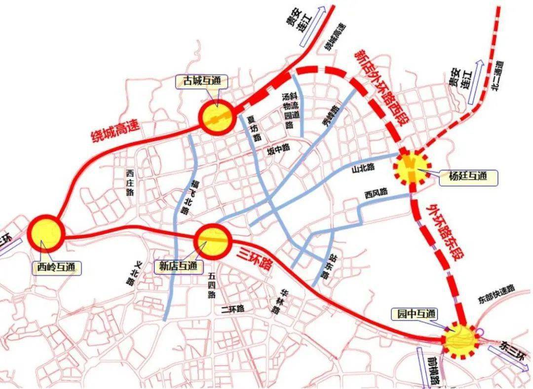 福州北二通道线路图图片