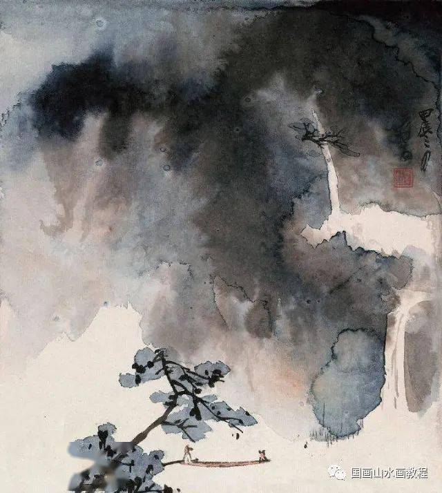 60幅国画大师张大千的泼墨泼彩山水画作品赏析