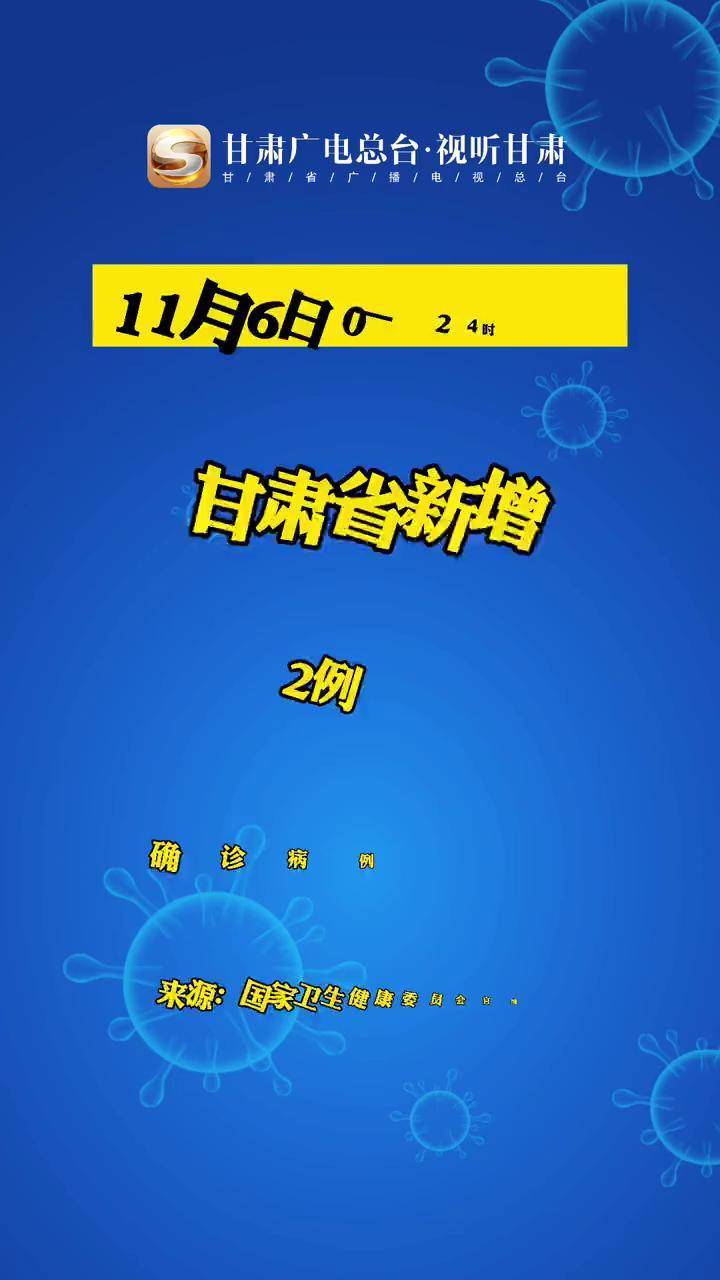 11月6日0—24时,甘肃新增2例确诊病例,均在兰州市#甘肃#兰州兰州#新