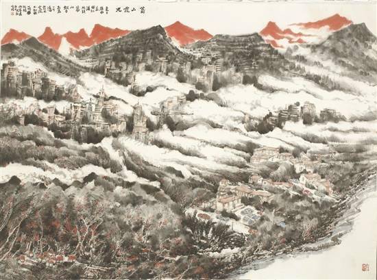 荔山|荔山霞光 （中国画）