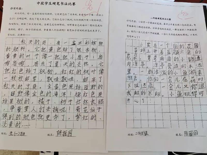 书法|隆回县六都寨镇蜡树小学举行学生书法比赛