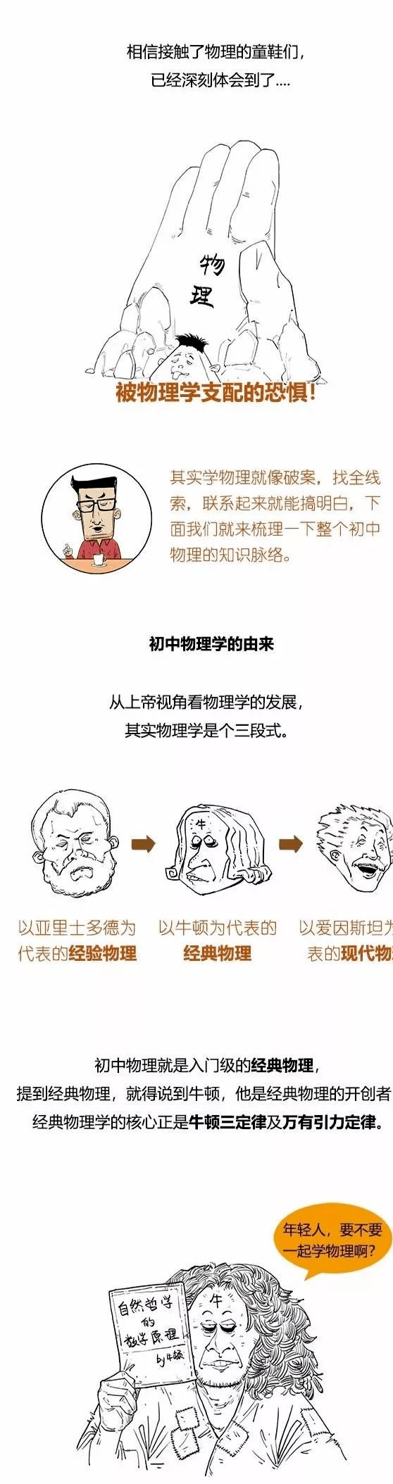 资料|一幅漫画读完“初中物理”所有知识，通俗易懂！转给孩子看看！