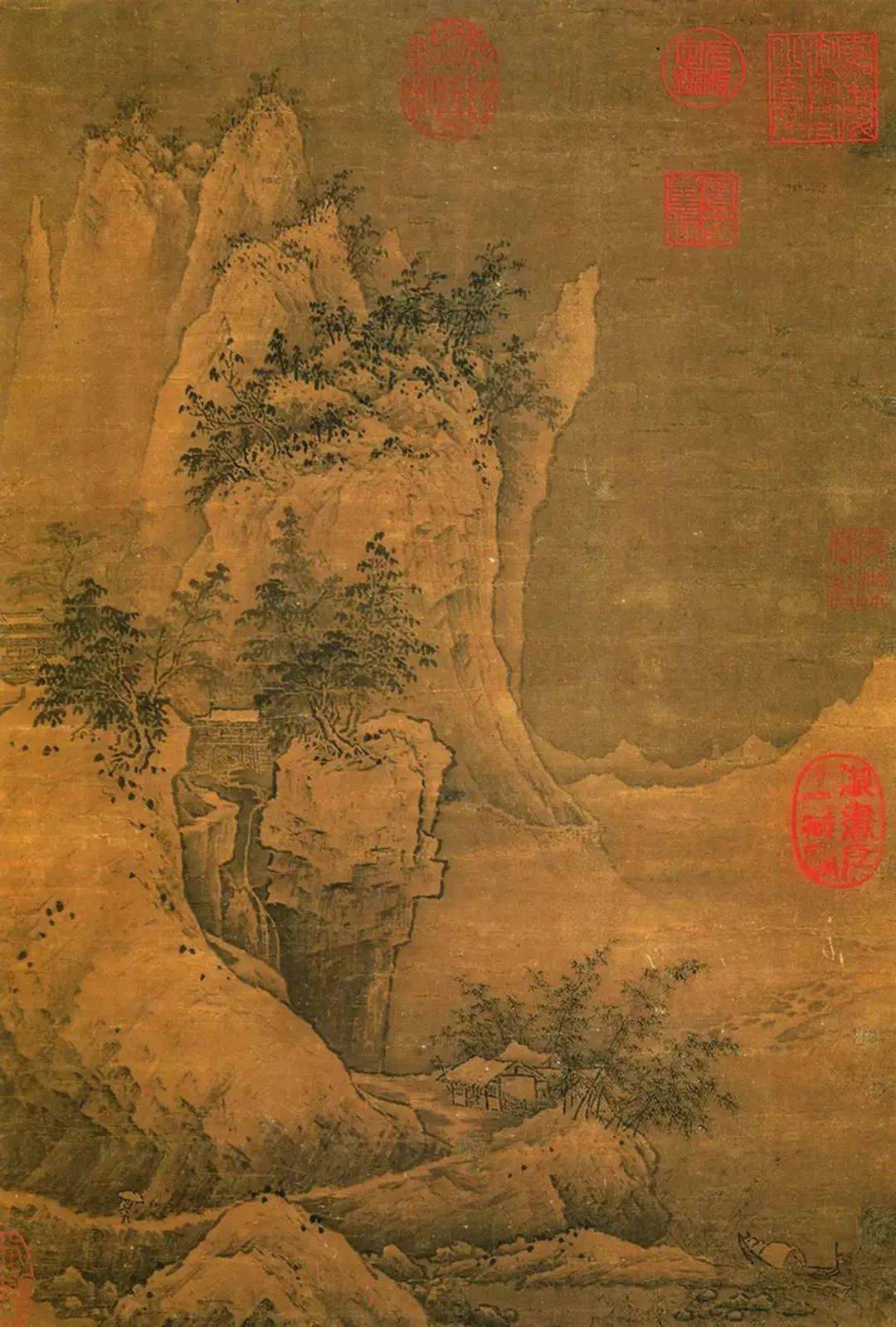 [北宋]燕肃《关山积雪图》,绢本墨笔,40×30cm.北京故宫博物院藏.