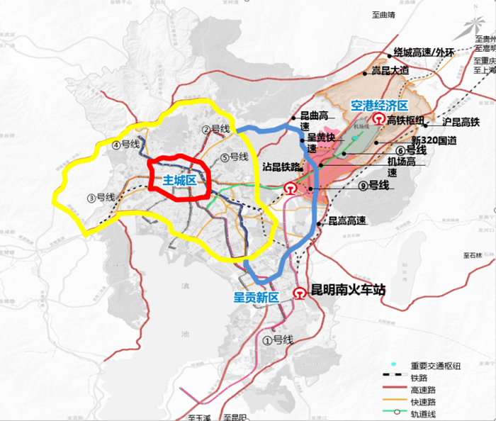 从规划来讲,空港新区与空港片区几乎是同一个概念,都对应着滇中新区的