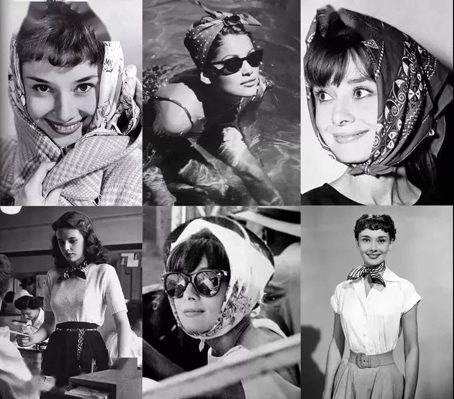 奥黛丽61赫本曾经说过:"当我系上一条丝巾时,才前所未有的感到自己