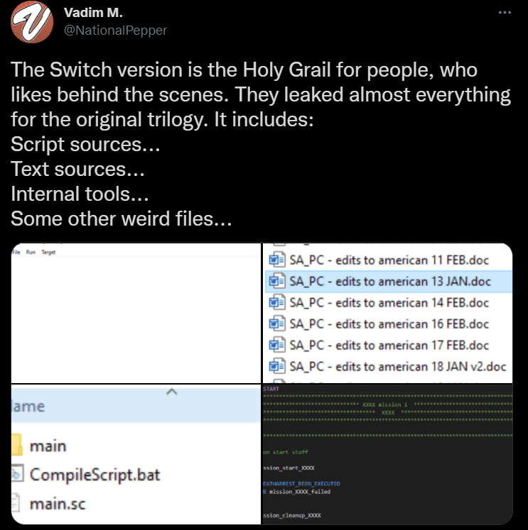 消息称 Switch 版《GTA：三部曲 终极版》源代码全部泄露
