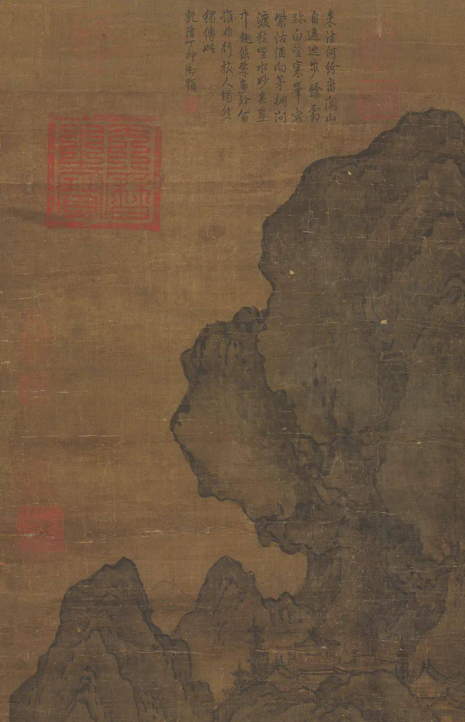 赏画|五代 · 关仝《关山行旅图》_造型