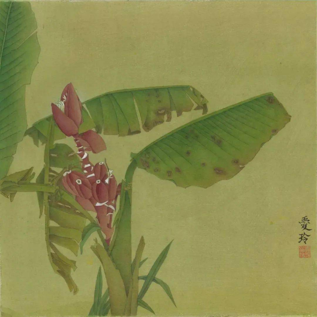 张爱玲的工笔花鸟画39图象一首首流淌的诗意