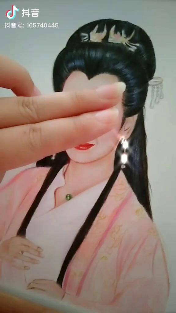 白娘子素描彩铅画图片