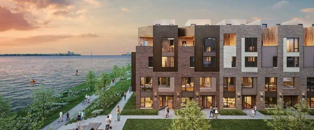 费城核心稀缺水景豪宅全美最热门新社区fishtown滨水别墅58万起售