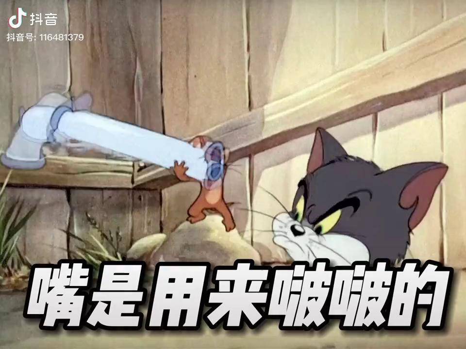 嘴是啵啵的不是吵架氣我的表情包貓和老鼠情侶