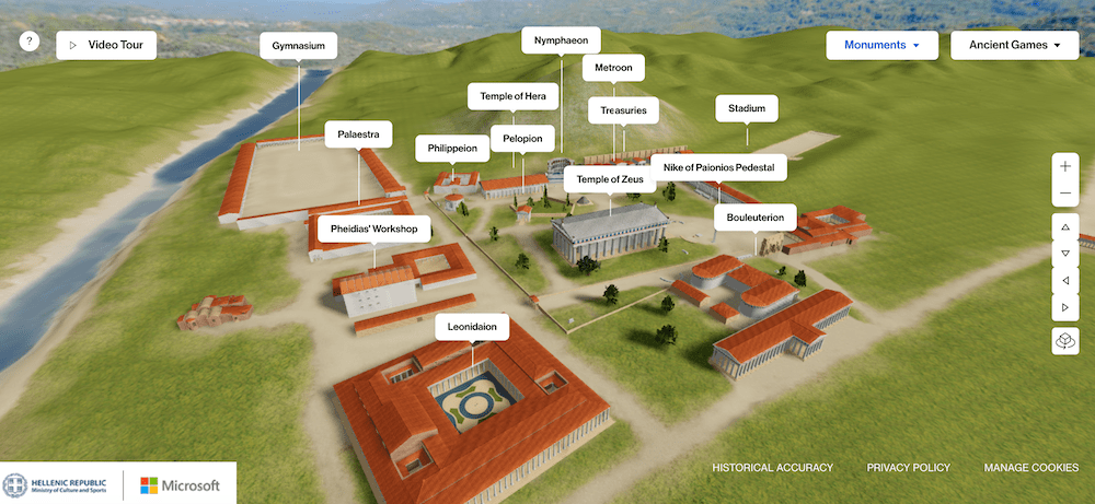 希腊用AI再现古奥林匹亚，让游客“穿越”回两千年前