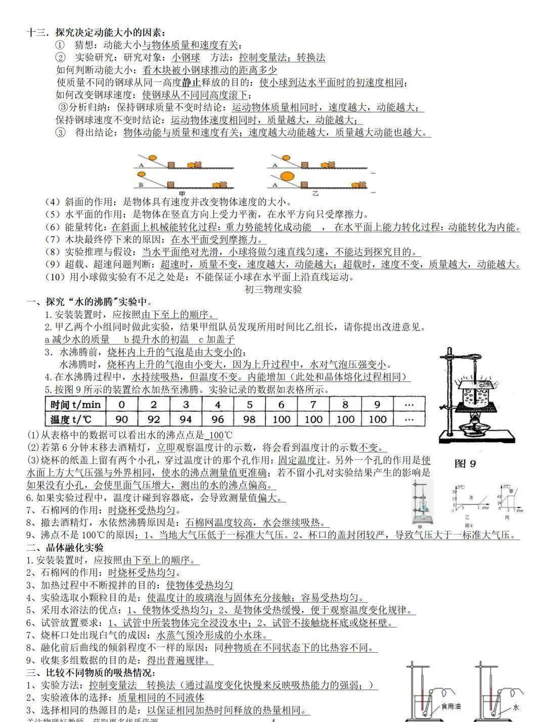 实验|超级干货！实验考点总结+物理常识与估测问题+物理原理及其相关实例