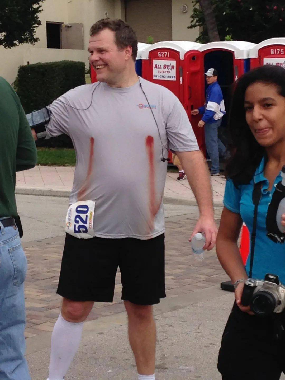 马拉松对男人奶头的一场酷刑