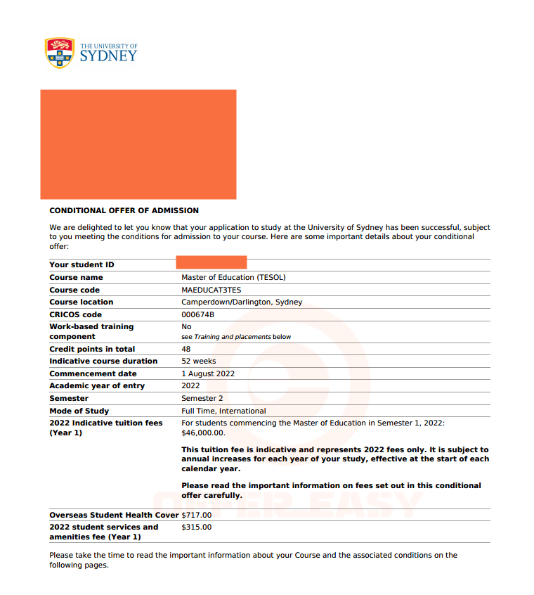 offer速报悉尼大学tesol专业