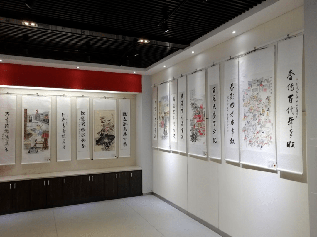 2021年青岛百景中堂楹联书画展在市北区文化馆隆重开幕