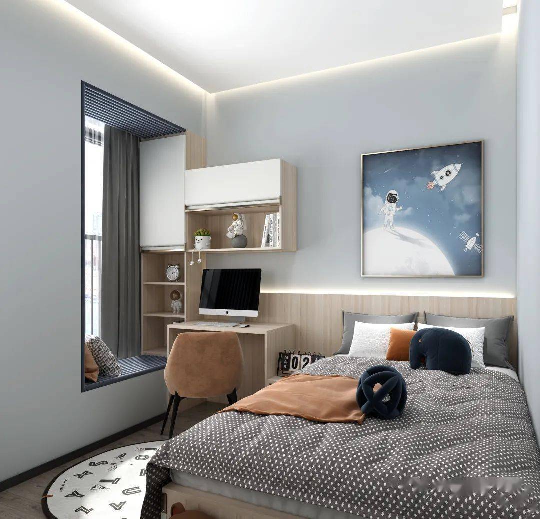 讲真,飘窗改的好,真能多出一间房!_书桌_改造_收纳