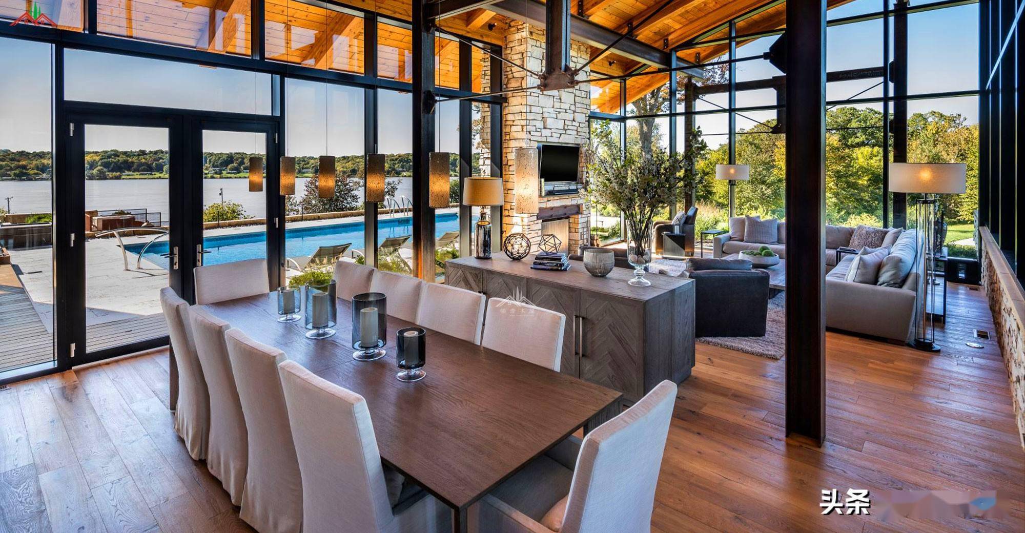 你喜欢的现代风格木屋一定是有这样的特点,单屋面室内装修够现代