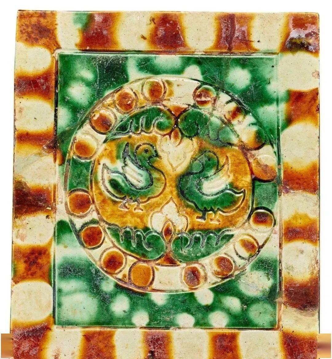 3厘米唐 三彩鸳鸯纹长方枕一组两件(4-6万)330林保照及孔超编,《枕林