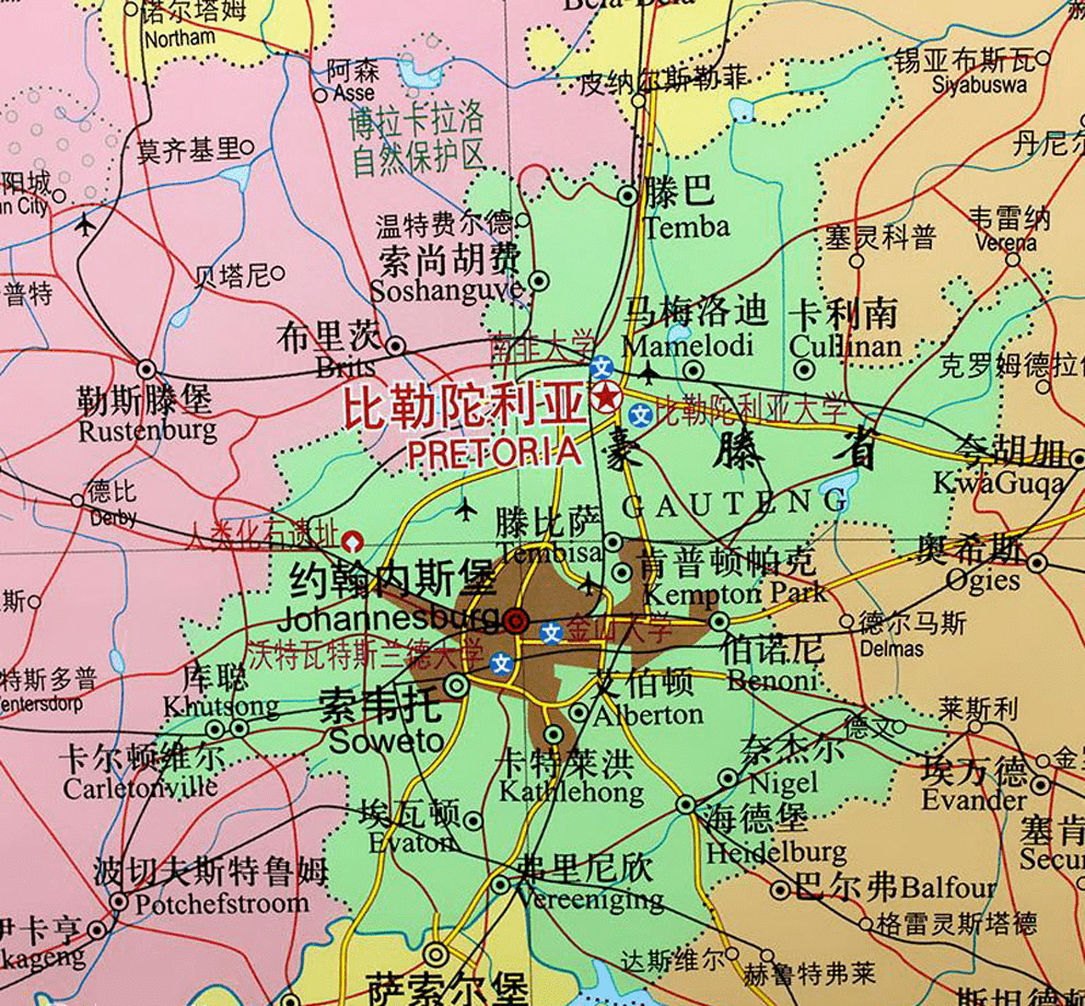 约翰内斯堡地图位置图片