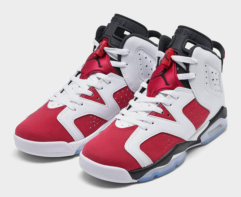 下月重点!air jordan 6"carmine"胭脂红将以全家族尺码登场