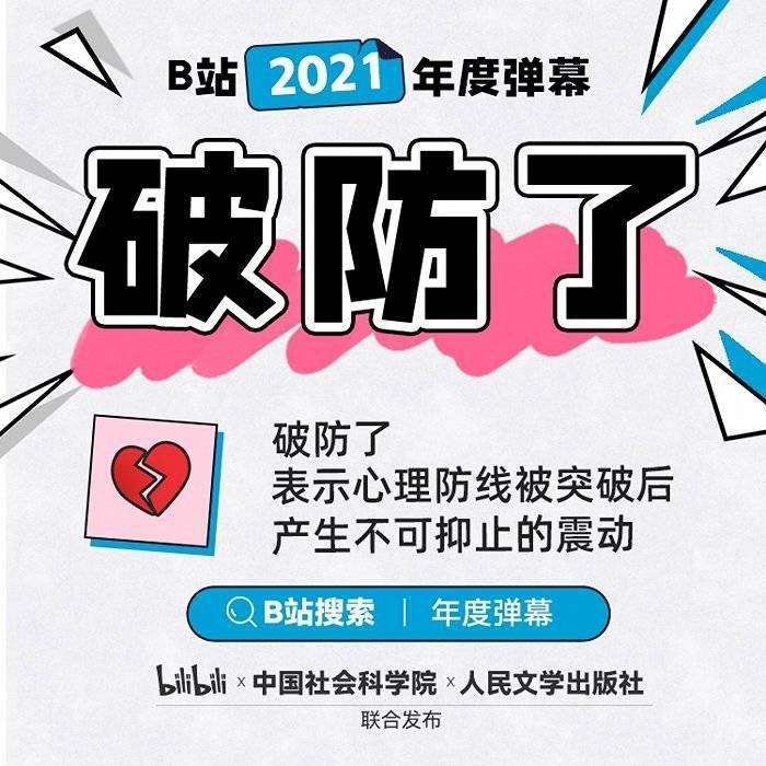 B站弹幕总数破100亿，“破防了”成2021年度弹幕