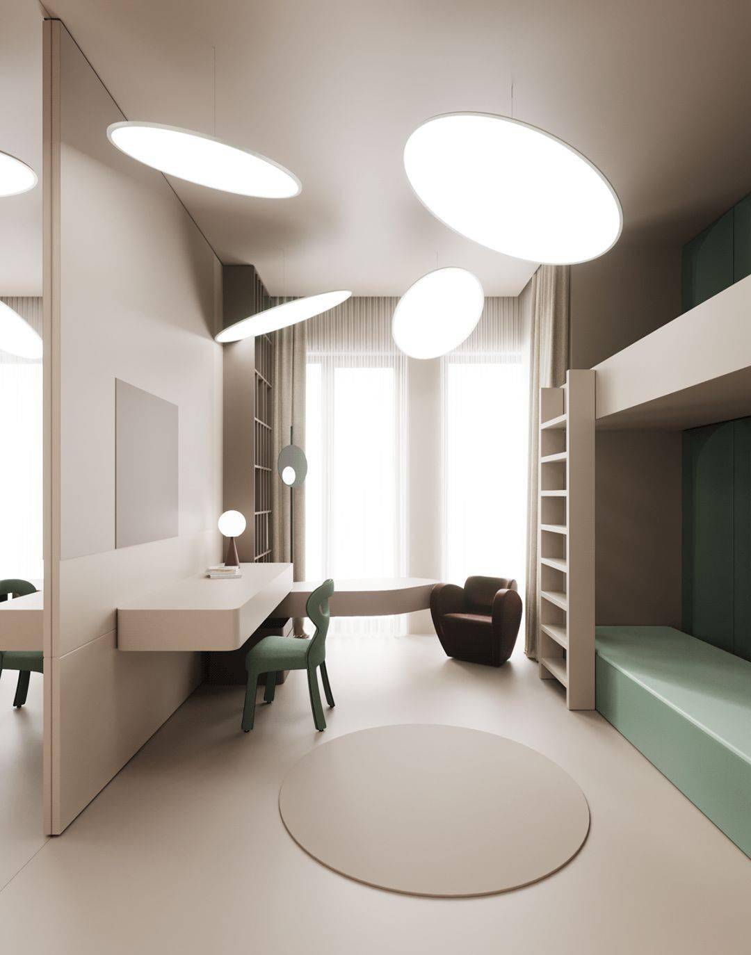 未来感的室内设计,点线面的利落组合