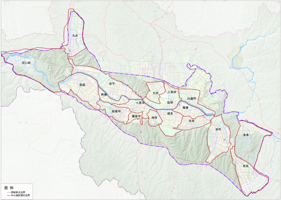 兰州中心城区地图图片
