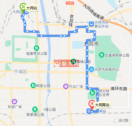 大同市604路最新路线图图片