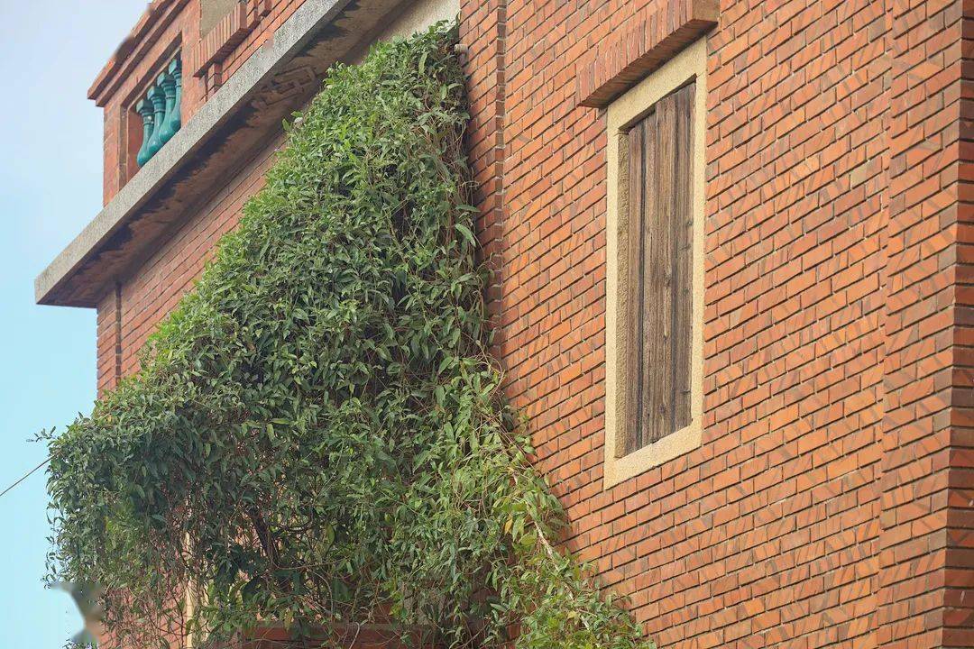 村中红砖古厝群保存良好,"番阿楼,番阿厝"各具特色.