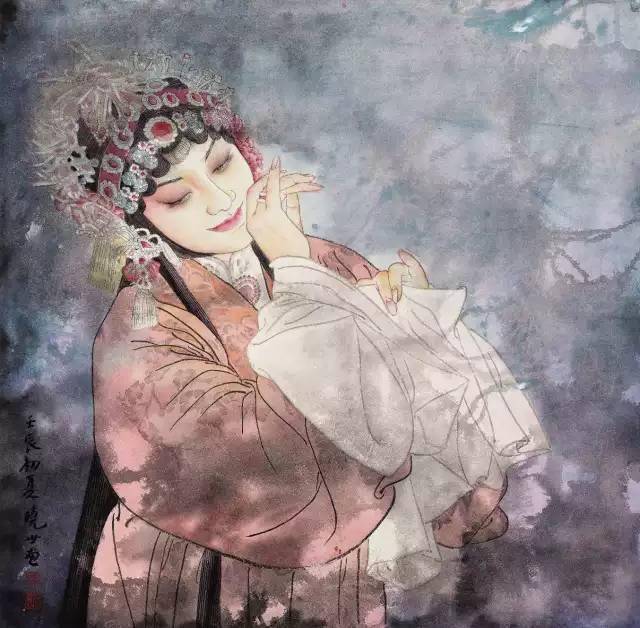 画坛伉俪|王志纯,谭晓世的戏曲人物画_艺术_作品集_中国画