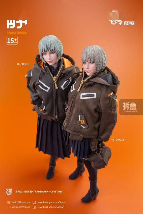 背带I8TOYS 静谧犬衣橱 战术冲锋衣 I8-SH001AB 1/6人偶配件