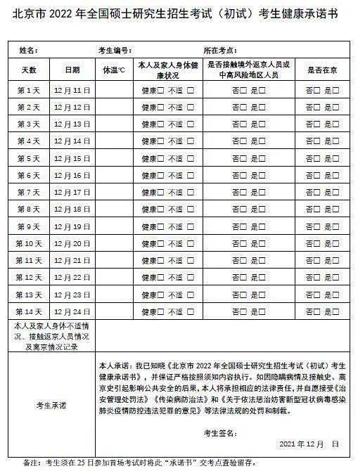 备考|北京：本市建议考生考前14天在京备考