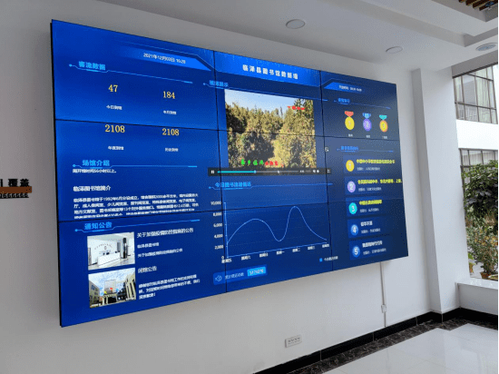 临泽县图书馆建成智慧数据墙
