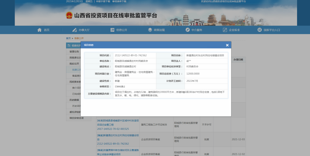 阳城投资1.2亿,新建8幢住宅楼!_庄村_建设_项目名称