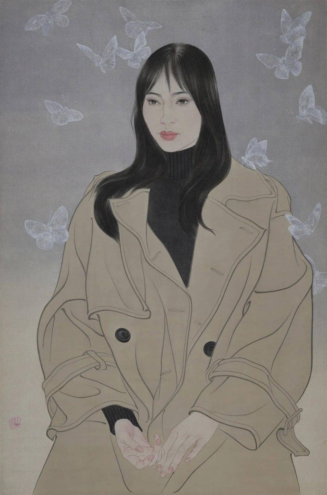 同年考取天津美术学院硕士研究生,师从何家英教授,主攻工笔人物画