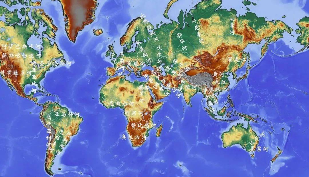 地理视野 世界地形图上看十大河流 注入 径流 刚果河