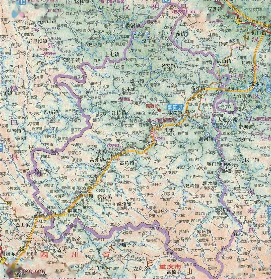 道真县地图全图高清版图片