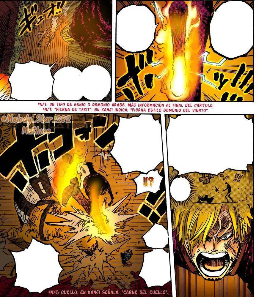 【彩漫】海贼王1034上色山治魔神风脚踹飞奎因!_神风_奎因_海贼王