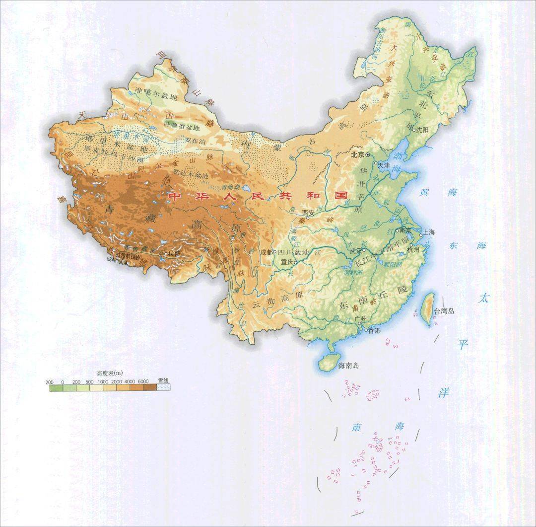中国地形图高清版下载图片