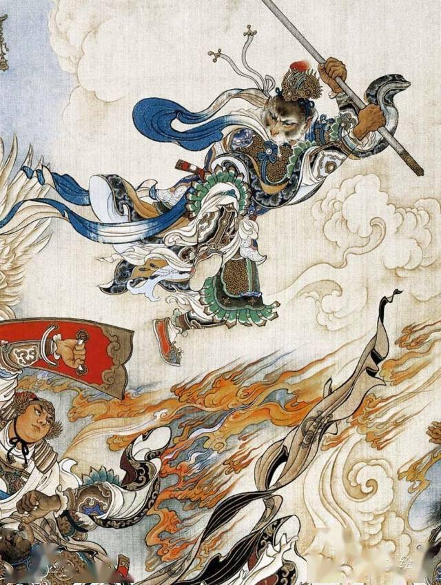 工笔重彩 |《大闹天宫》_芥子园_画谱_刘继