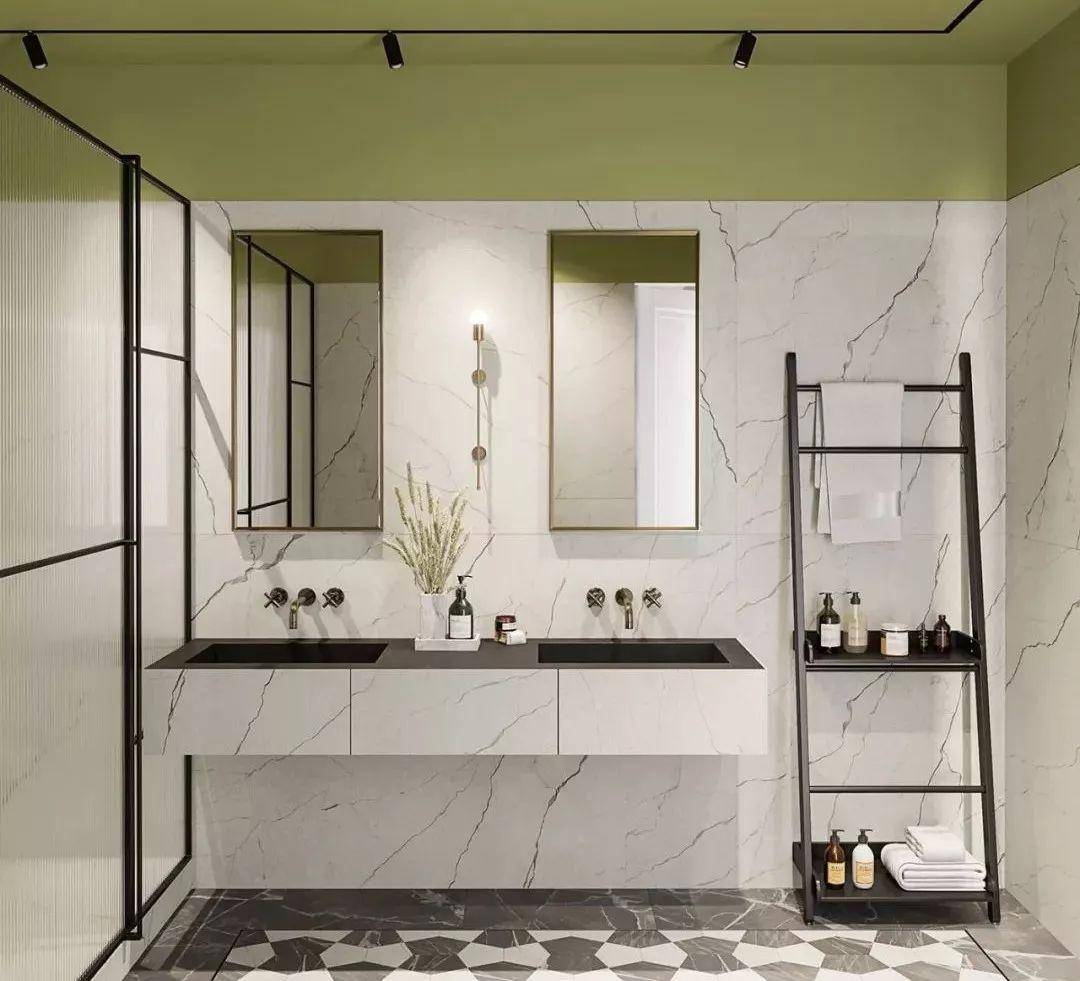 卡戴珊家的洗手台是平的你家的洗手台想好怎么设计了吗