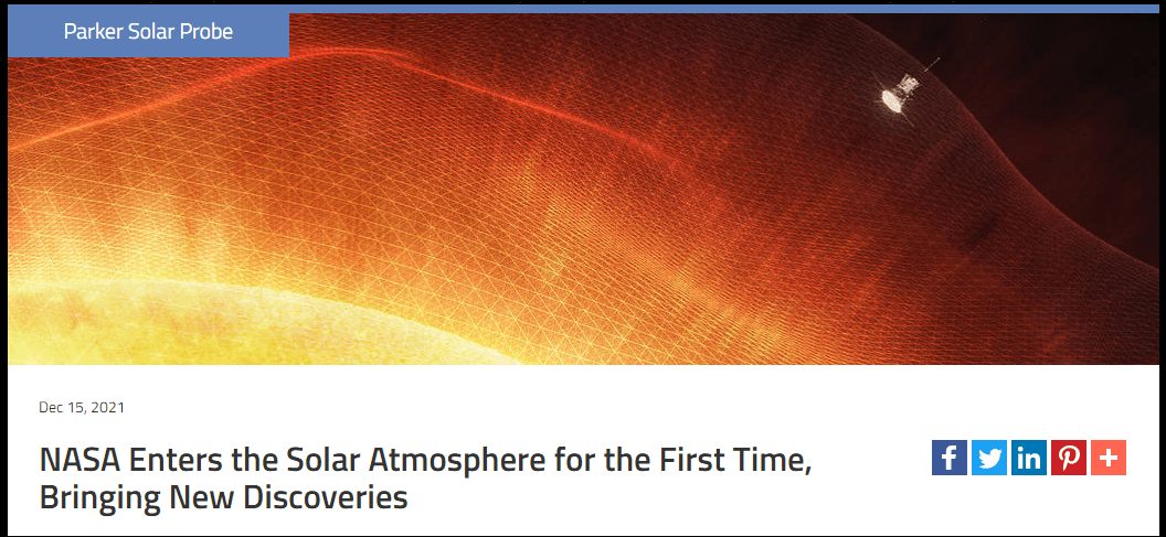 磁力|美国航天器有史以来第一次“触摸”太阳，温度约为93万℃