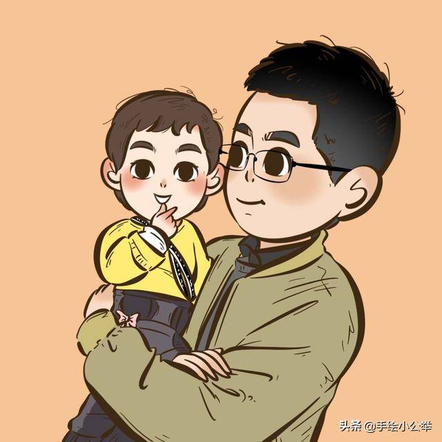 换个头像吧一家四口甜美有趣的卡通全家福头像太有爱了