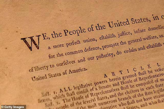 美国宪法高清图图片