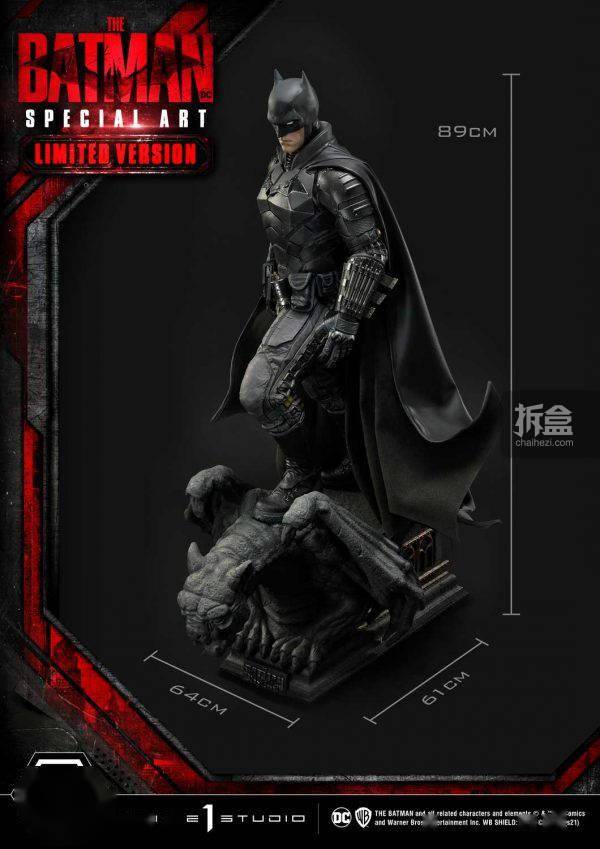 蝙蝠侠PRIME 1 STUDIO 1/3 2022电影 THE BATMAN 蝙蝠侠雕像