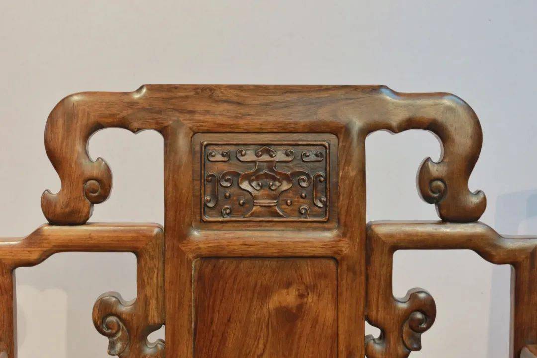 「黄花梨博物馆」清·黄花梨拐子如意纹太师椅_山阳镇_家具_金山区